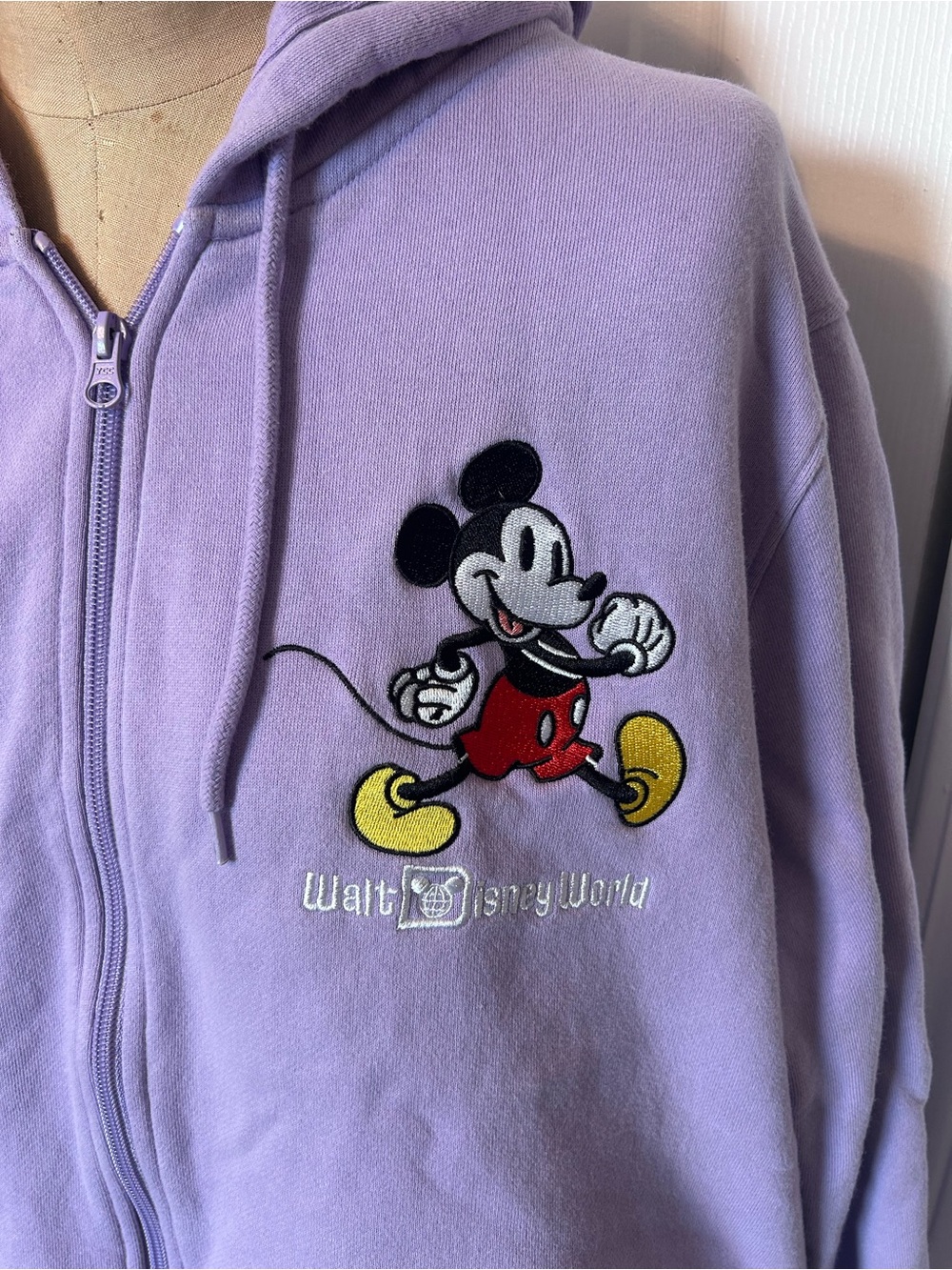 Disney Lavender Mickey Mouse Zip-Up Hoodie Jacket - 2XL - Picture 2 of 5